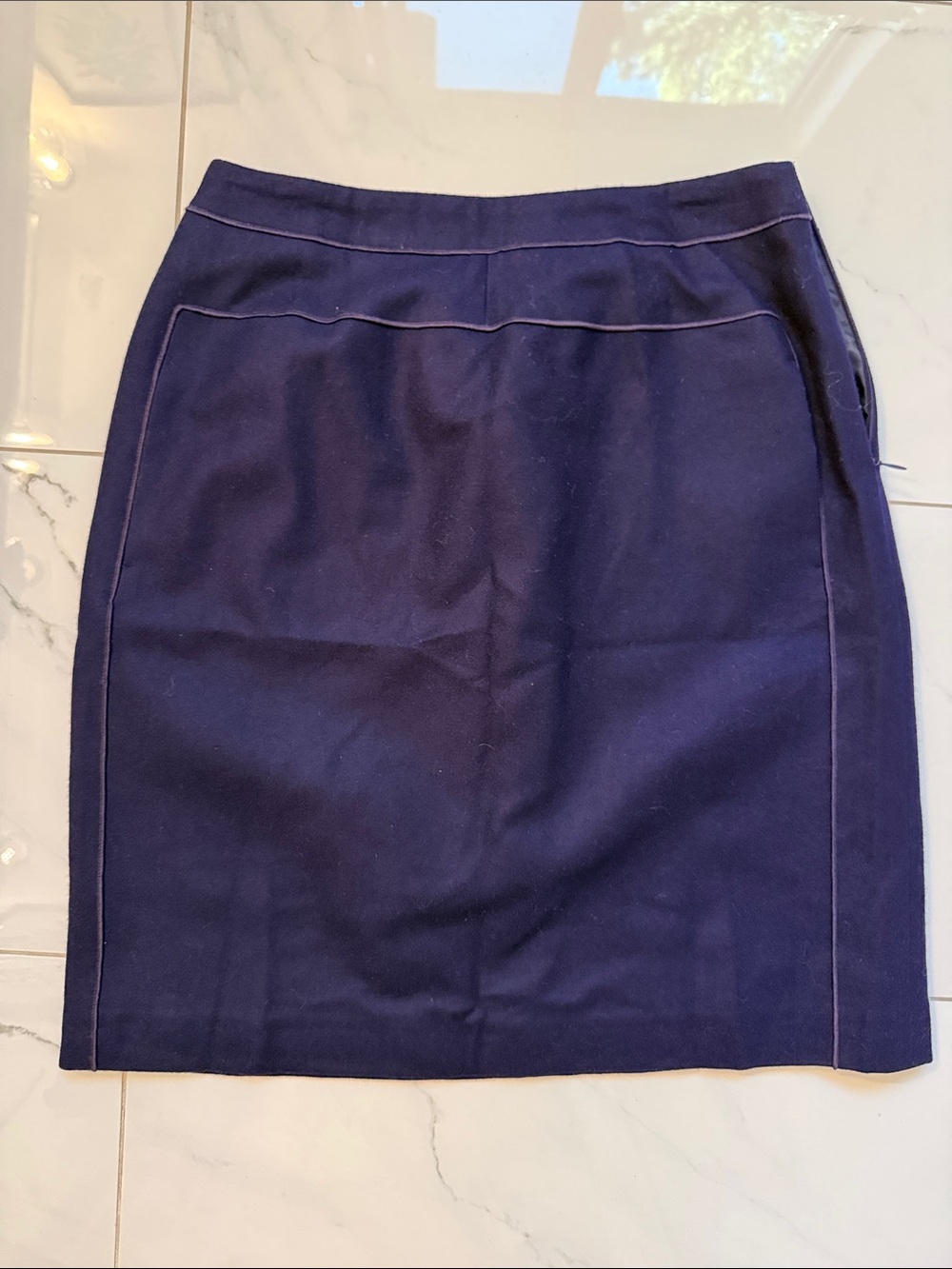 Harve Benard purple Skirt with Subtle Topstitching